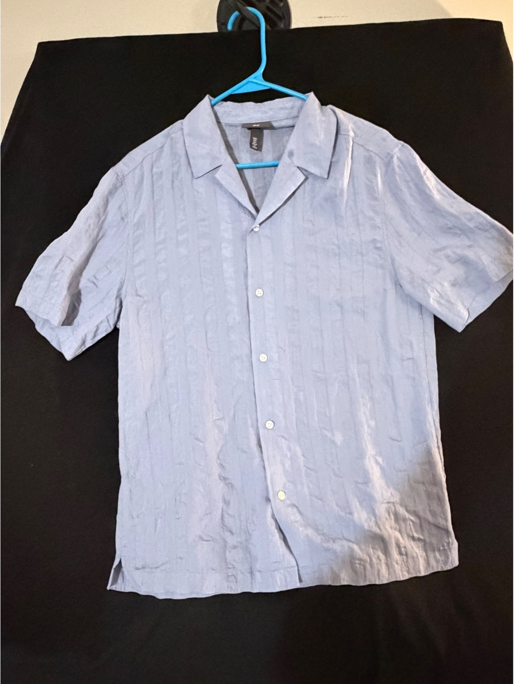 H&M Light Blue Short Sleeve Casual Shirt Size S